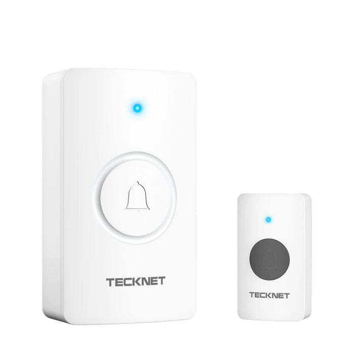 TECKNET Wireless Doorbell, Battery-Powered Door Bell Ringer with 1400ft Range