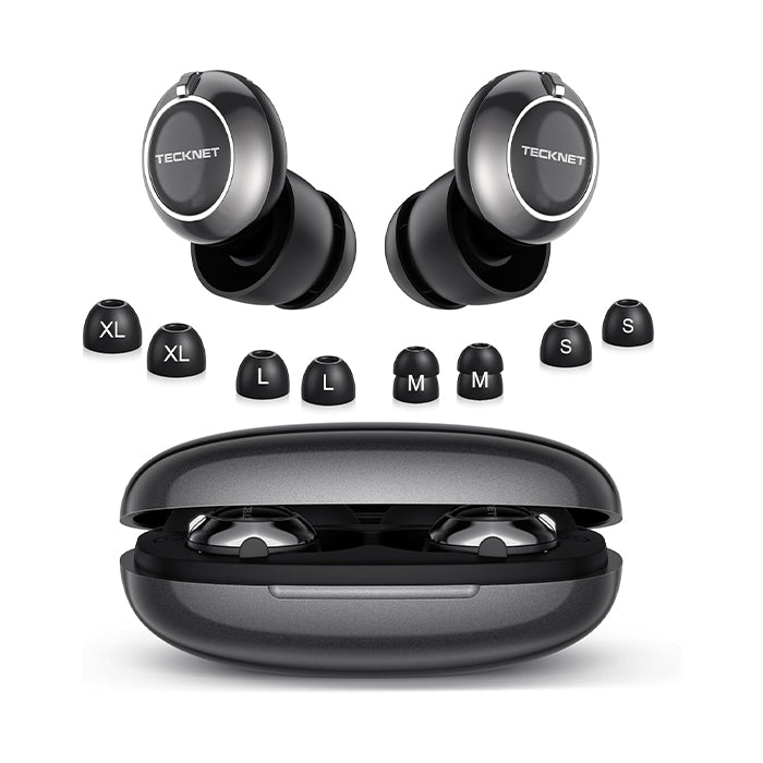 TECKNET Ear Plugs for Sleeping Noise Cancelling - 3 Adjustable Levels Noise Earplugs with 8 EarTips