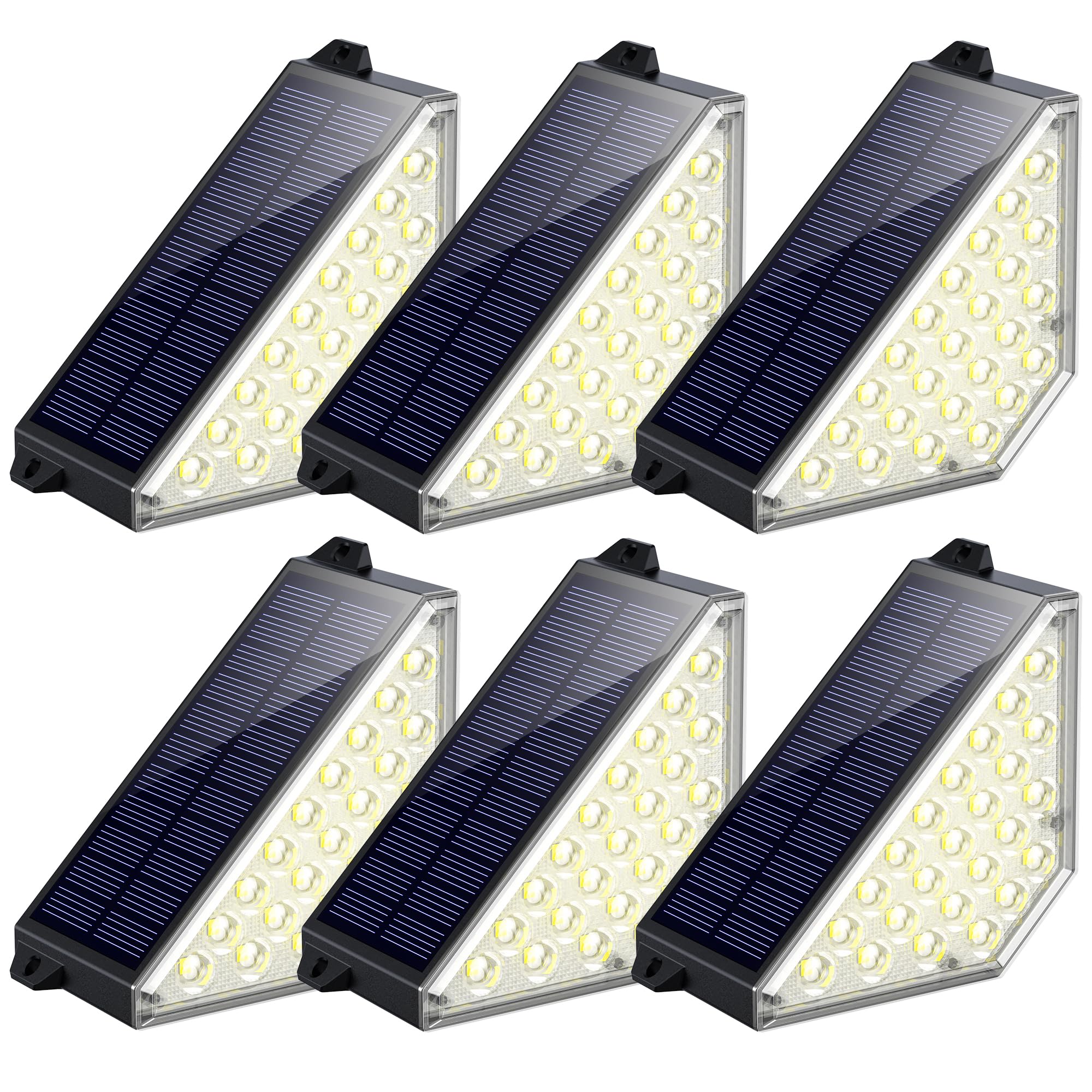TECKNET Solar Step Lights for Outside, 2 Modes Brightness Adjustable