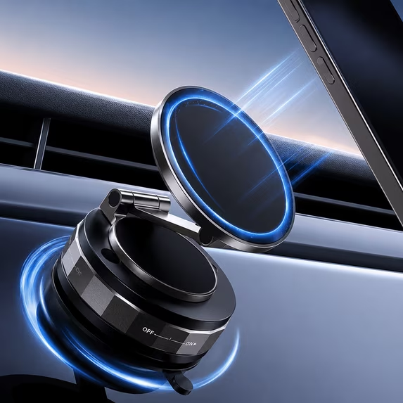TECKNET BASICS Magnetic Phone Holder, 360° Adjustable Suction Cup for MagSafe, Car Mount for Car/Gym/Kitchen, Compatible with iPhone and Android Smartphones