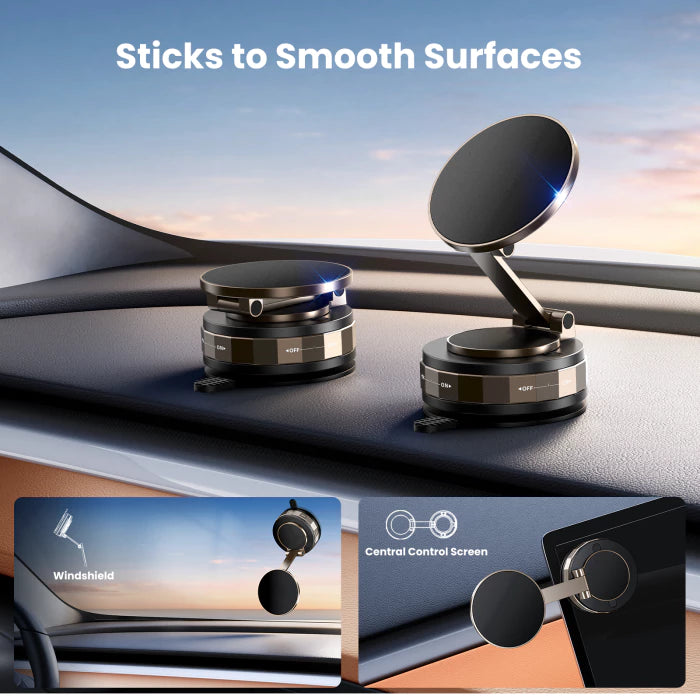 TECKNET Car Phone Holder, Vacuum Magnetic Phone Holder with Upgraded 360° Adjustable Nano Gel Suction Cup, MagSafe Car Mount, Cell Phone Car Mount for Car, Gym & Kitchen, for iPhone/Android