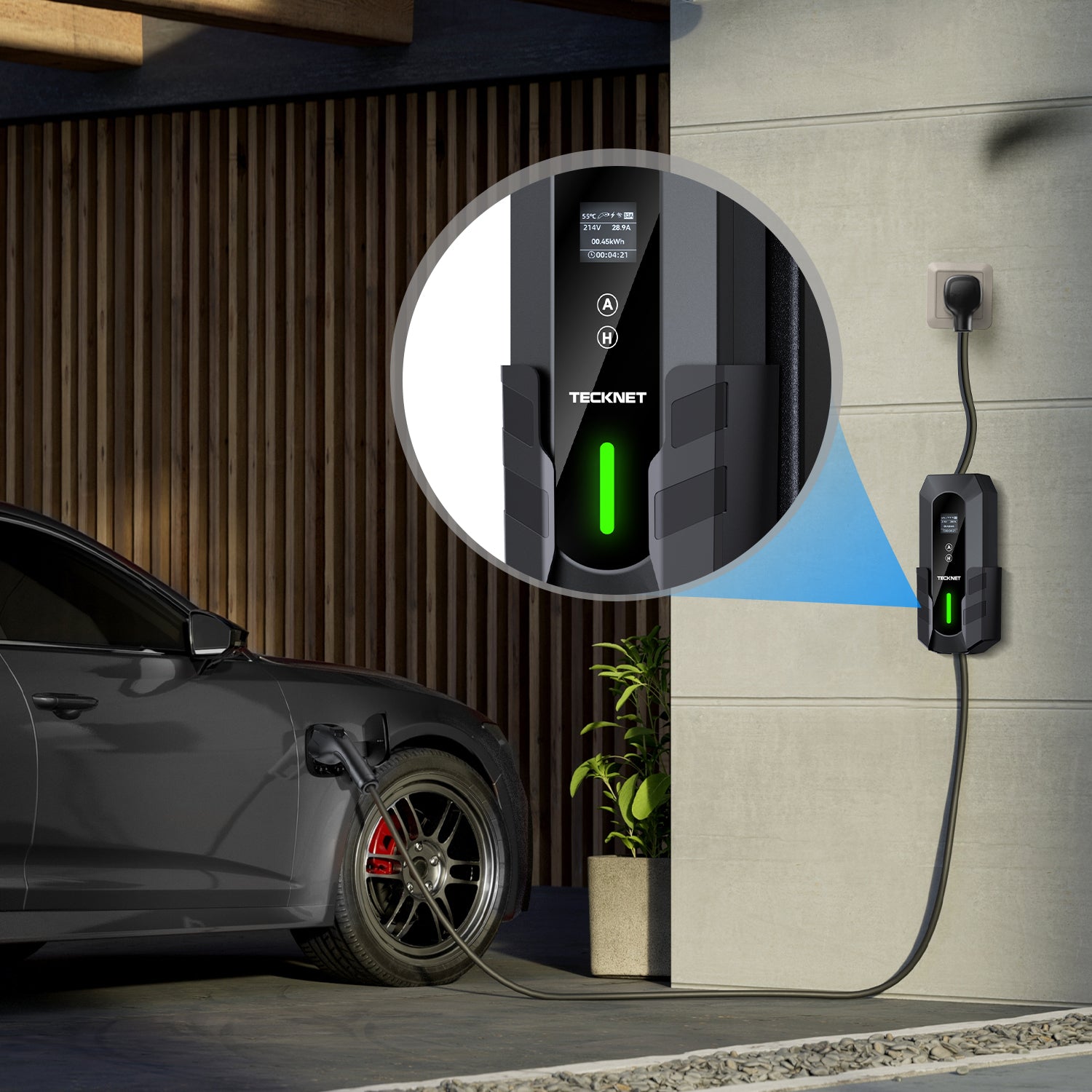 Tecknet 32A Level 2 Portable EV Charger