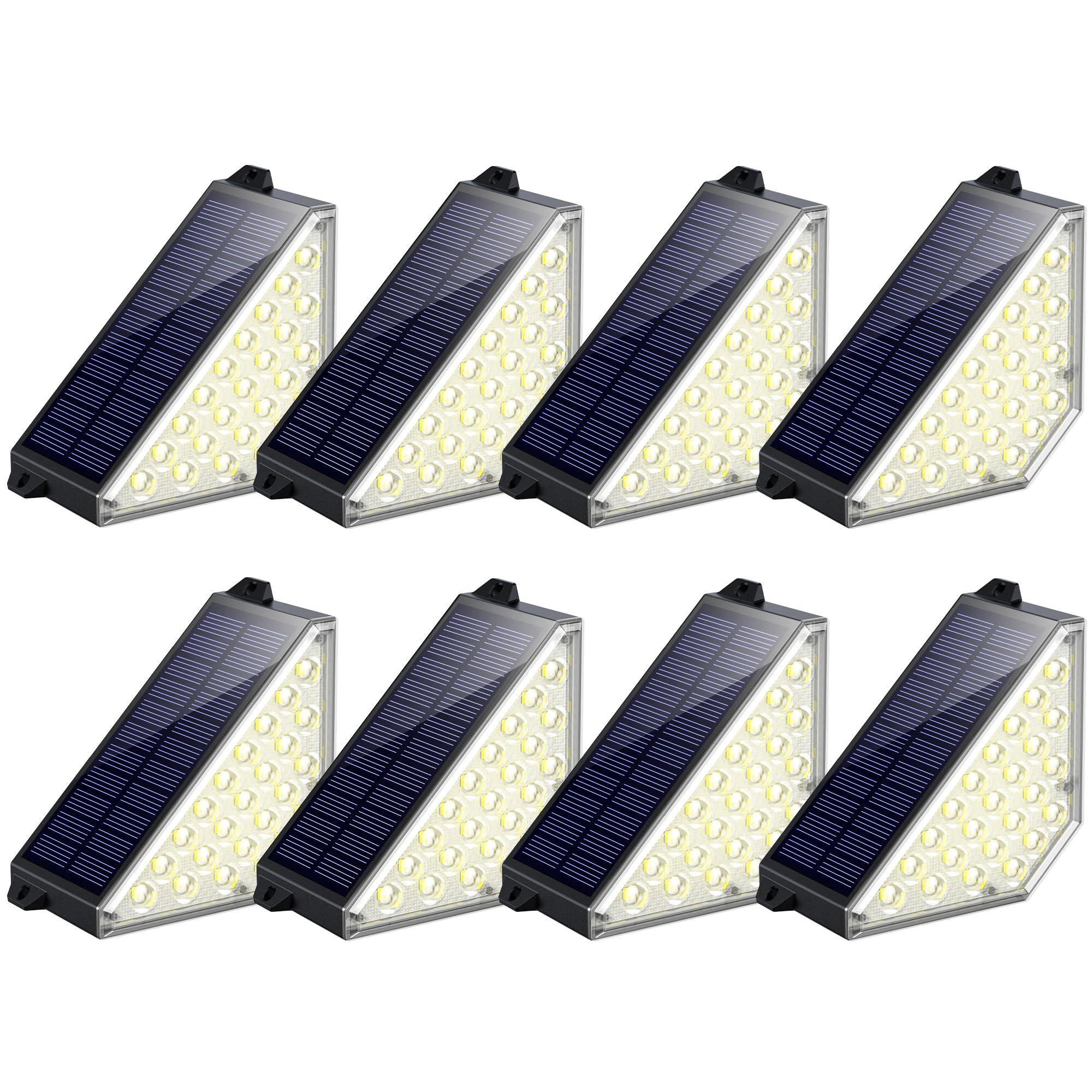 TECKNET Solar Step Lights for Outside, 2 Modes Brightness Adjustable
