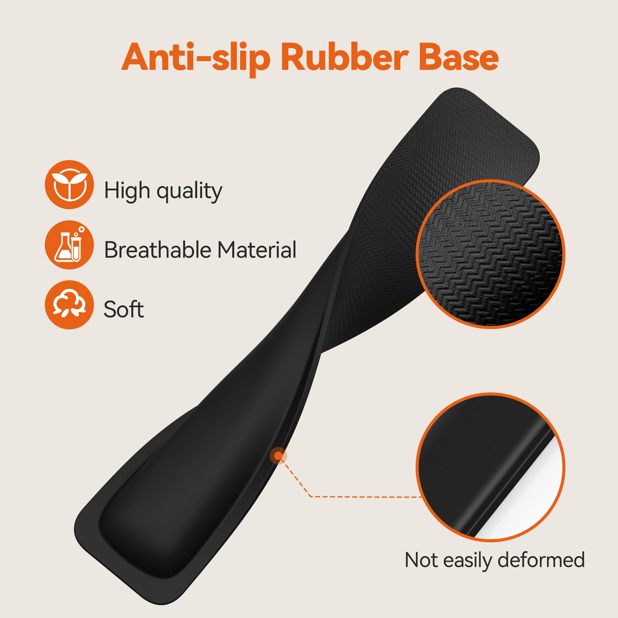 TECKNET BASICS Wrist Rest for Keyboard, Ergonomic Memory Foam Support Pad, Anti-Slip Rubber Base, 17" x 3.3" x 1" for Pain Relief,Black