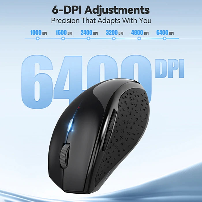 TECKNETTECKNET Wireless Mouse Rechargeable, 6 Button 6400 DPI
