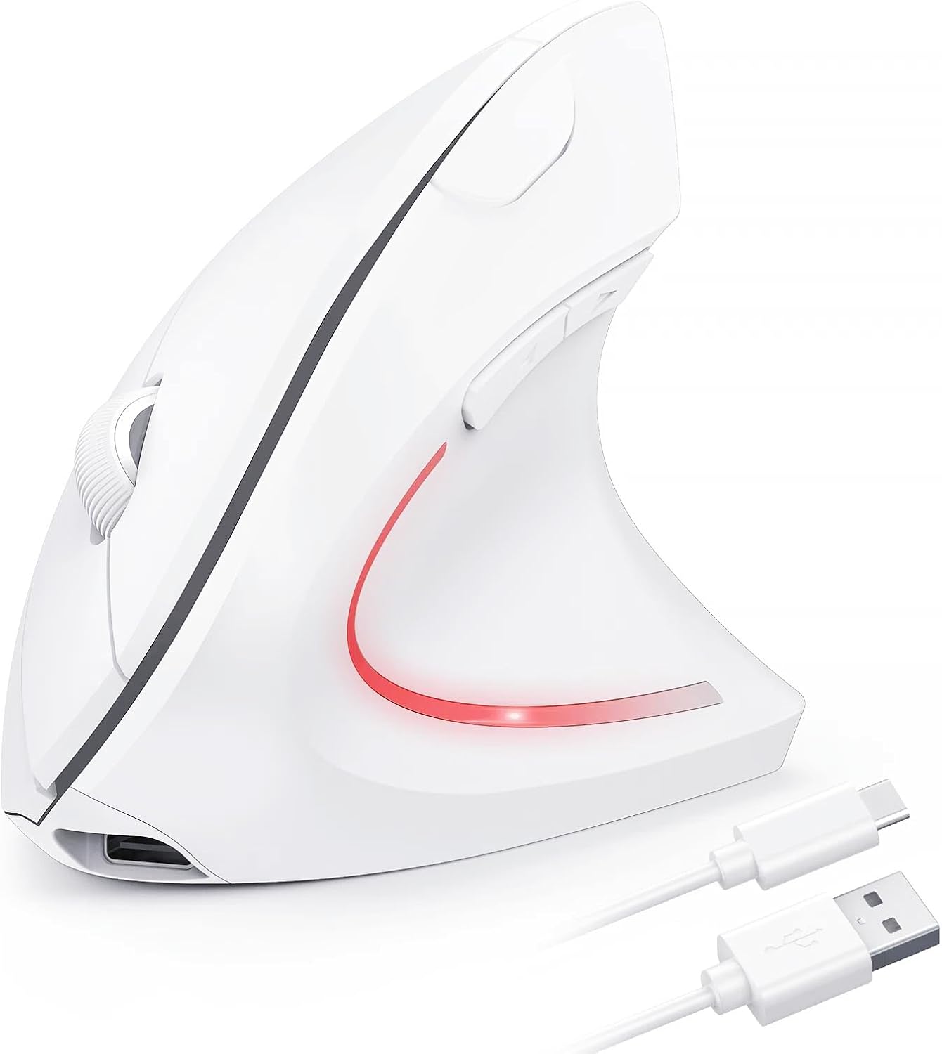 TECKNET Ergonomic Mouse Wireless, Rechargeable Mouse Silent for Carpal Tunnel Right Hand, 2.4GHz USB Vertical Mouse Wireless for Laptop, 5 Adjustable 4800 DPI, Computer, MacBook, Desktop