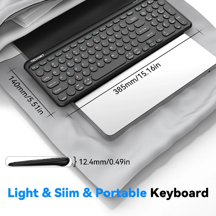 TECKNET 4-Device Wireless Keyboard TK-KB020