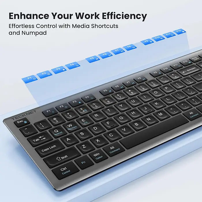 TECKNET Wireless Keyboard and Mouse Combo