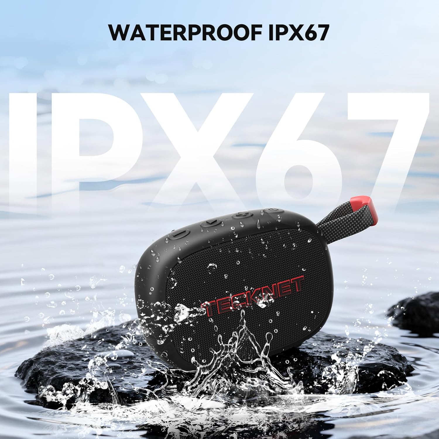 TECKNET Portable Bluetooth Speaker, IP67 Waterproof