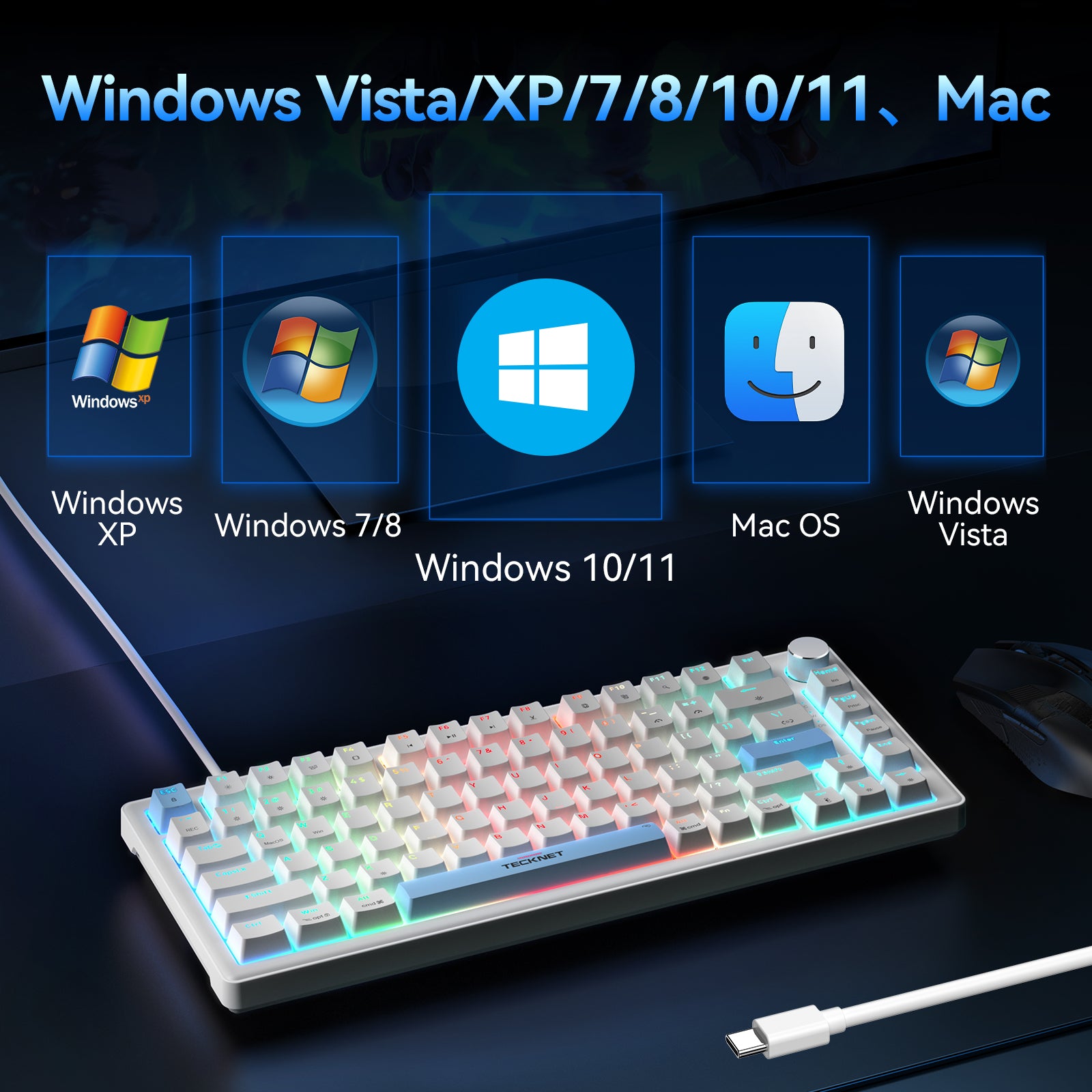 TECKNET EGK-01001 Wireless Gaming Keyboard