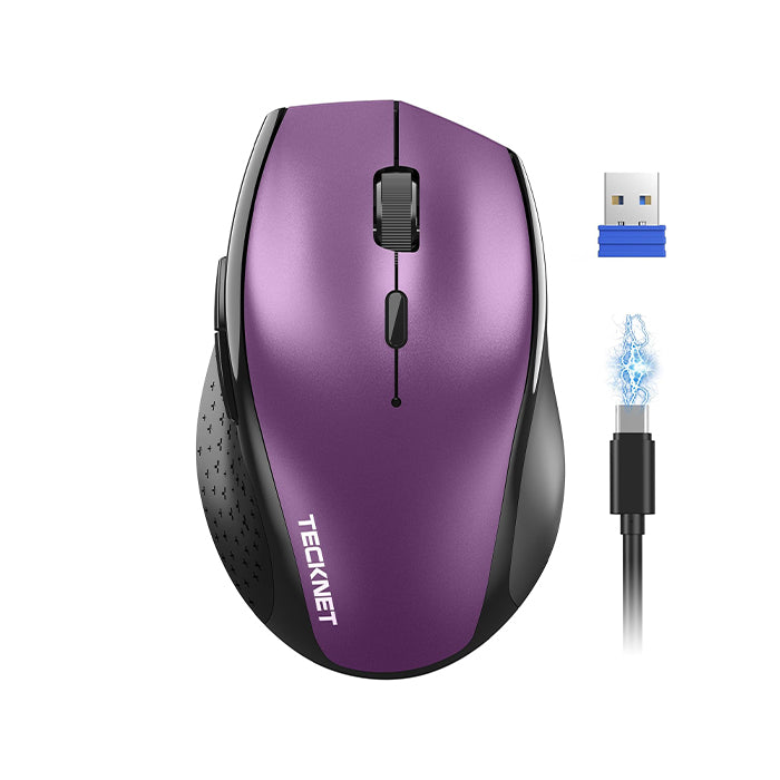 TECKNET Wireless Mouse Rechargeable, 6 Button 6400 DPI