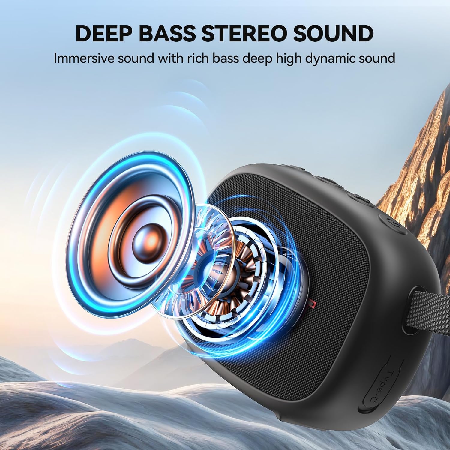 TECKNET Portable Bluetooth Speaker, IP67 Waterproof