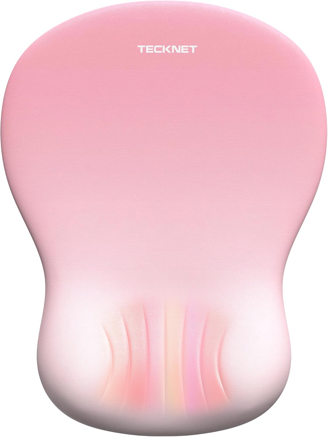 TECKNET BASICS Ergonomic Mouse Pad with Wrist Rest, Memory Foam Support, Smooth Non-Slip Base for Laptop/PC, Pain Relief for Home Office Gaming, Pink