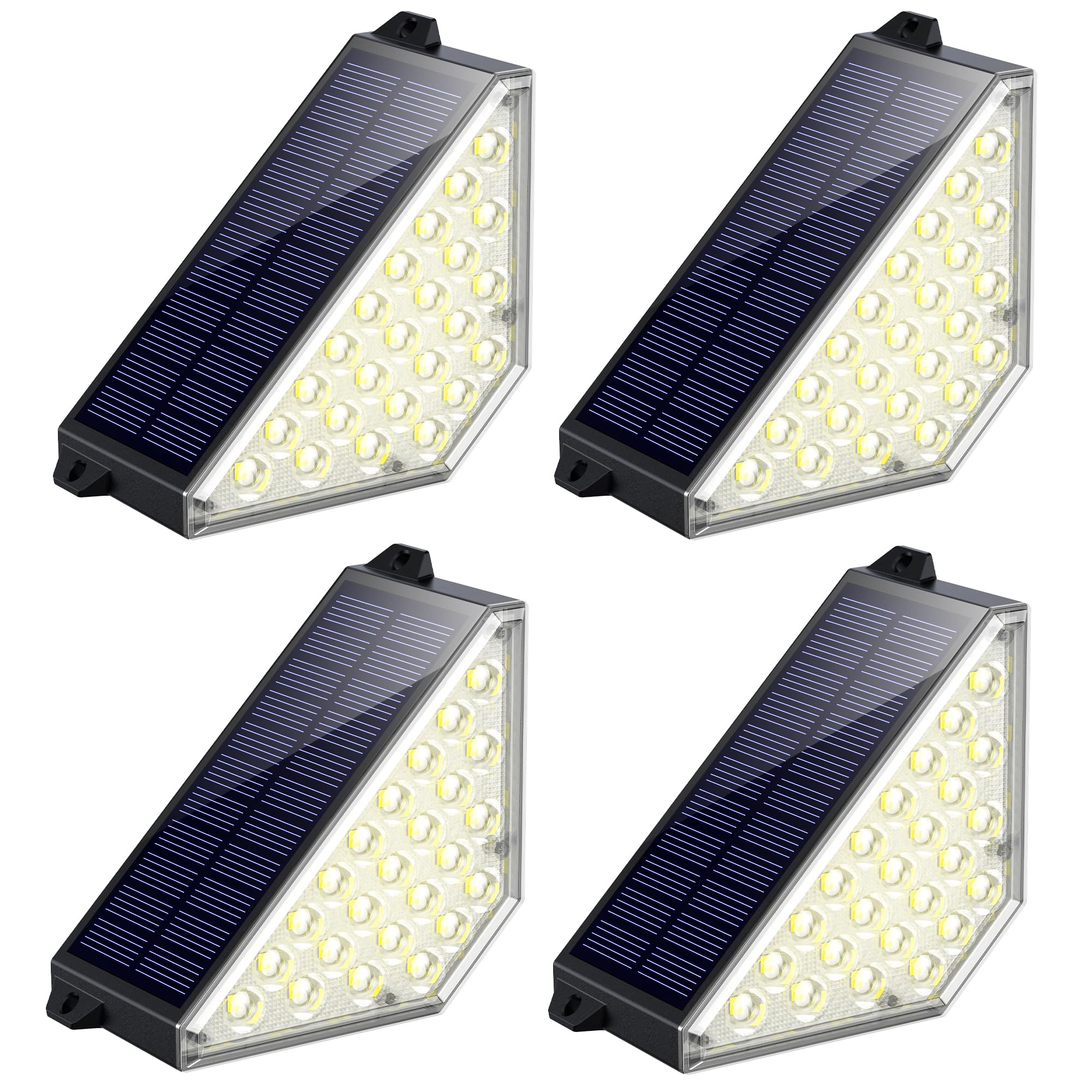 TECKNET Solar Step Lights for Outside, 2 Modes Brightness Adjustable