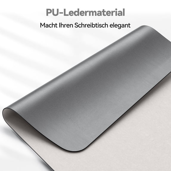 TECKNET BASICS Gaming Mouse Pad, Large Double-Sided Waterproof Desk Mat with Keyboard Pad for Home & Office - Grey