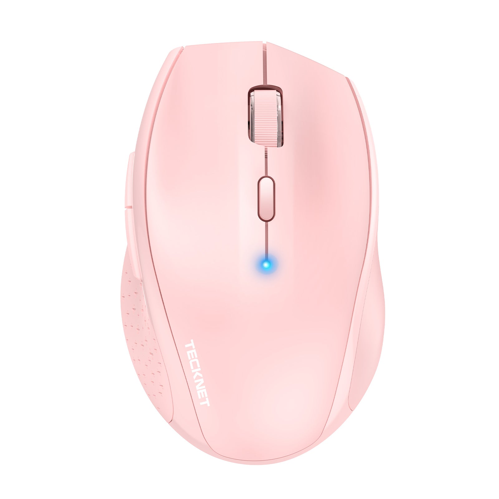 TECKNET Bluetooth Mouse, 4800 DPI Wireless Mouse, 2-Year Battery 6 Adjustable DPI, 6 Buttons Compatible with Laptop/Windows/Computer - Pink