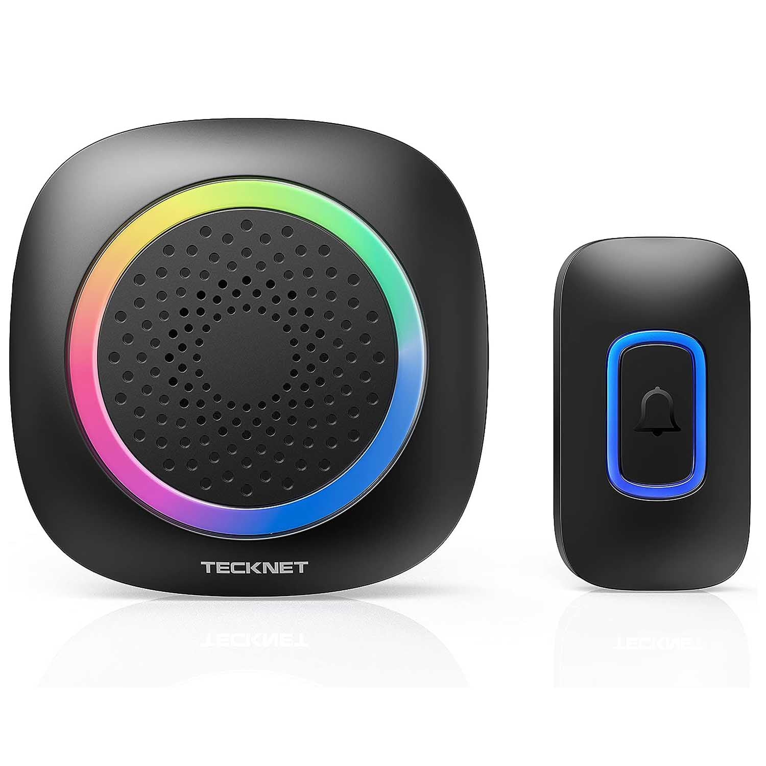 TECKNET Battery Powered Wireless Doorbell With RGB Light