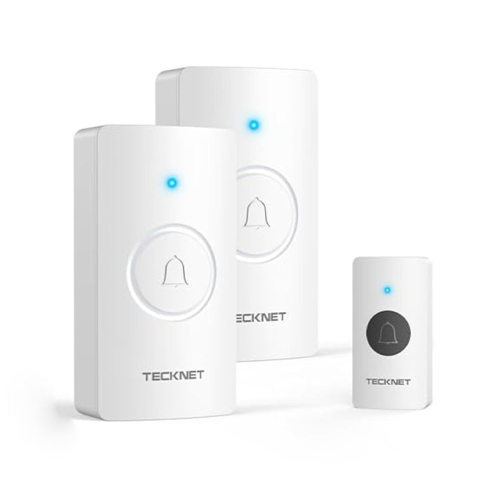 TECKNET Wireless Doorbell, Battery-Powered Door Bell Ringer with 1400ft Range
