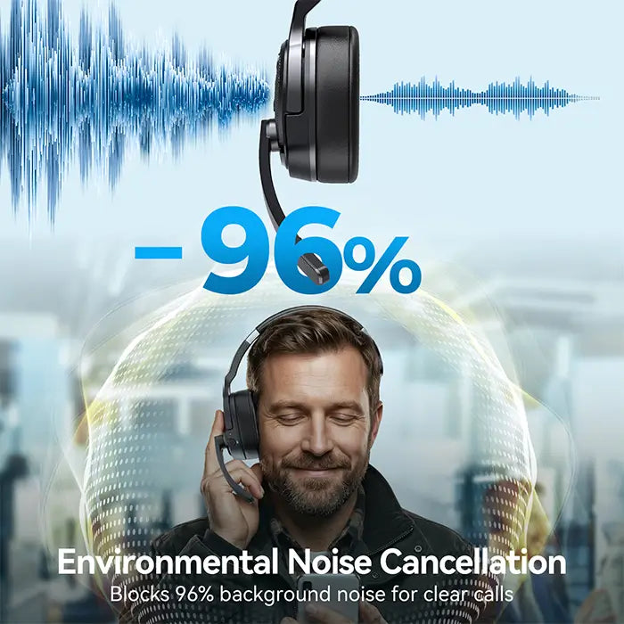 TECKNET Single and Dual Ear Bluetooth Trucker Headset