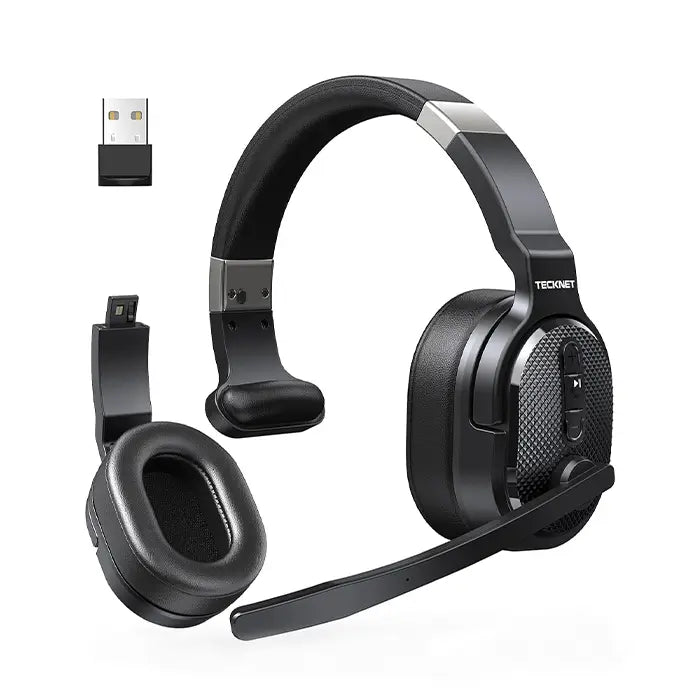 TECKNET Single and Dual Ear Bluetooth Trucker Headset