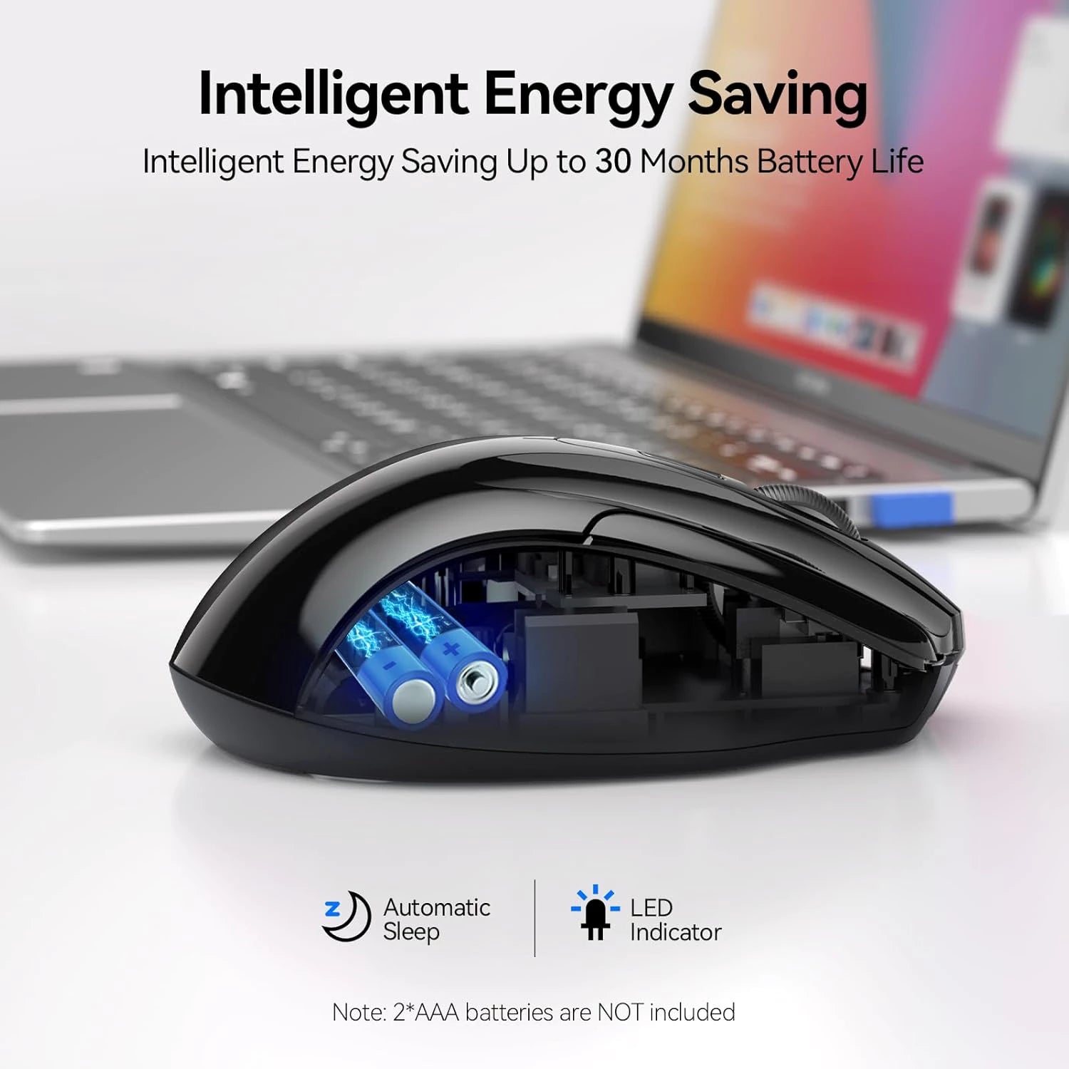 TECKNET Classic Tri-Mode Wireless Silent Mouse MS307