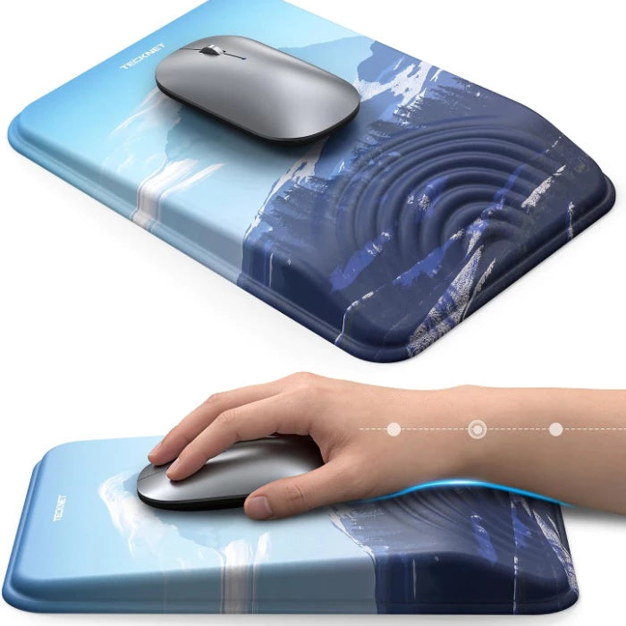 TECKNET Ergonomic Memory Foam Mouse Pad with Wrist Rest MGM01143