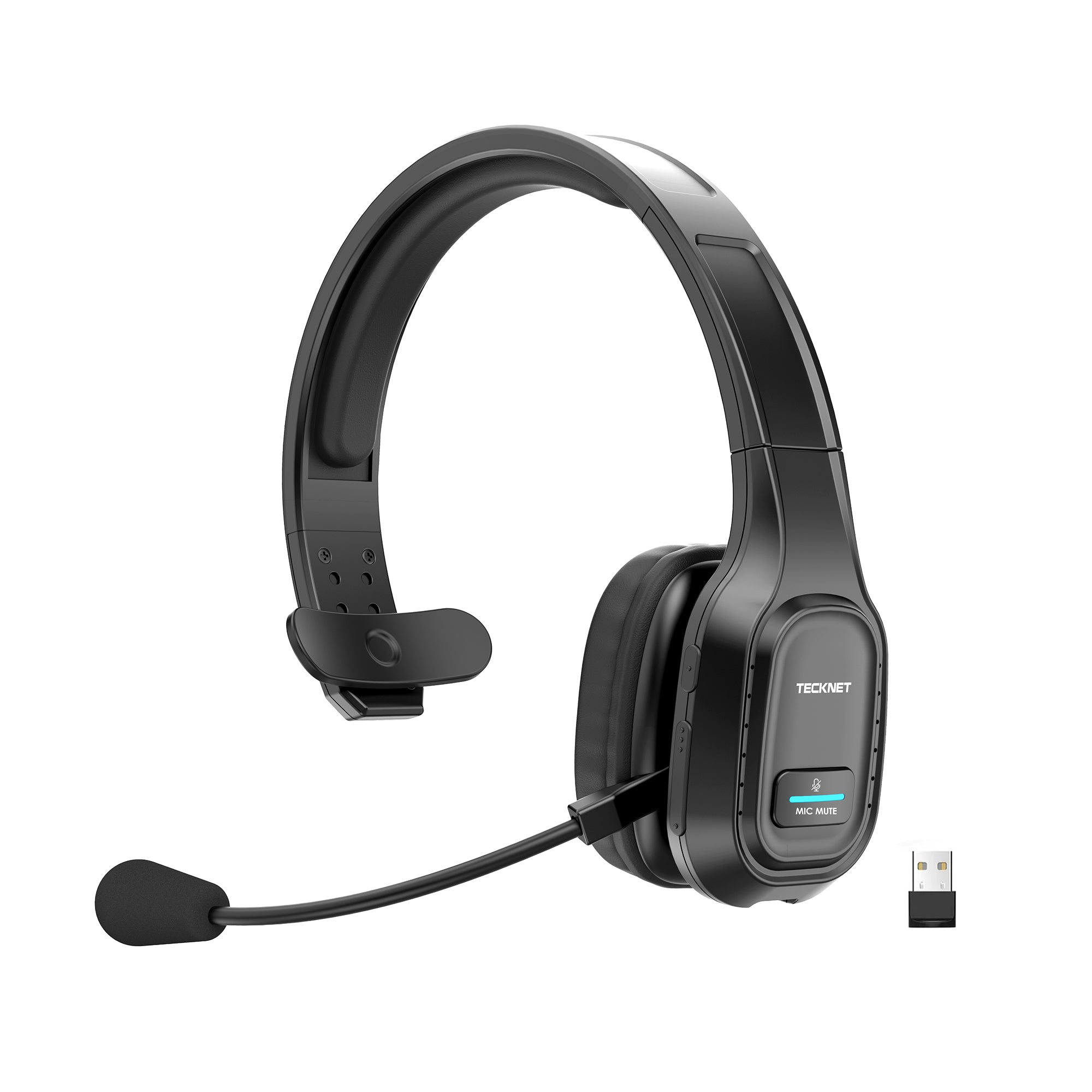 TECKNET Bluetooth Headset With Mic Noise Canceling
