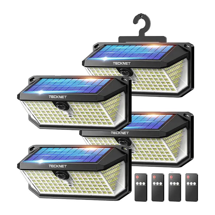 TECKNET 546 LED Motion Sensor Outdoor Lights with Remote Control Hook