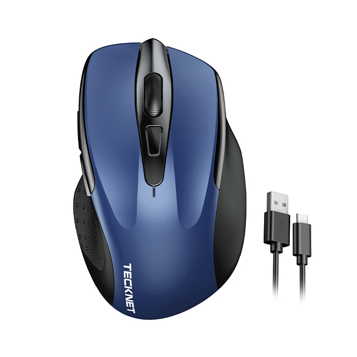 TECKNET Rechargeable Wireless Mouse, 2.4G Silent Mouse, 6 Adjustable 4800 DPI