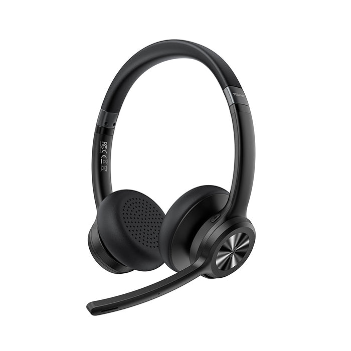 TECKNET Bluetooth V5.2 Headphones with AI Noise Cancelling Microphone