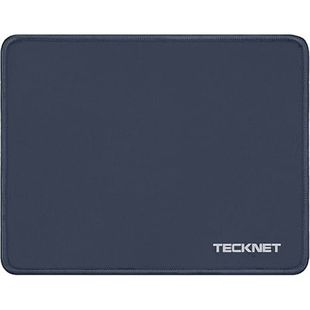 TECKNET BASICS Mouse Pad with Anti-fray Stitching, Waterproof Non-Slip Base, Stitched Edges Gaming Mouse Mat for Laptop, Compatible with Laser/Optical Mice - Blue