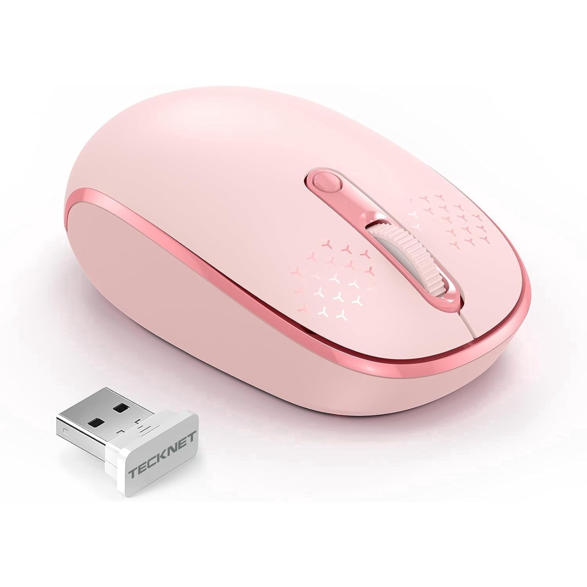 Wireless Mouse, 2.4G Quiet Computer Mouse with USB Receiver, 4 Buttons Portable Cordless Mice for Chromebook, Laptop, PC, Mac, 800/1200/1600 DPI