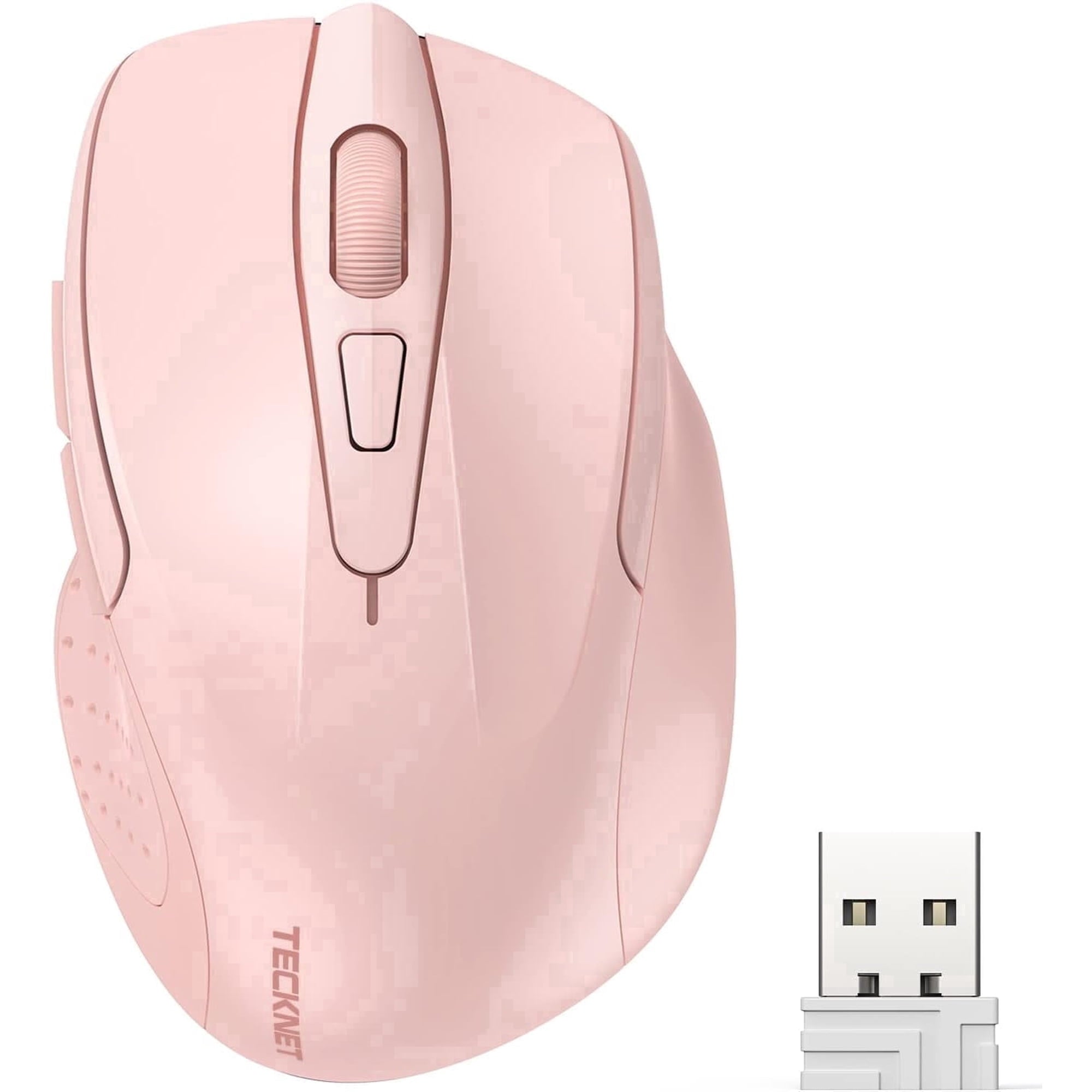 TECKNET BASICS Wireless Mouse,2.4GHz with USB Receiver,Computer Mouse for Laptop,PC,Computer,Chromebook,Notebook,2600 DPI,5 Adjustment Levels