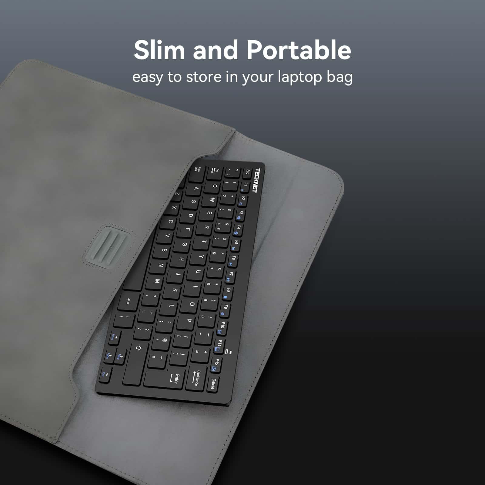 TECKNET 2.4G Slim Silent Wireless Keyboard