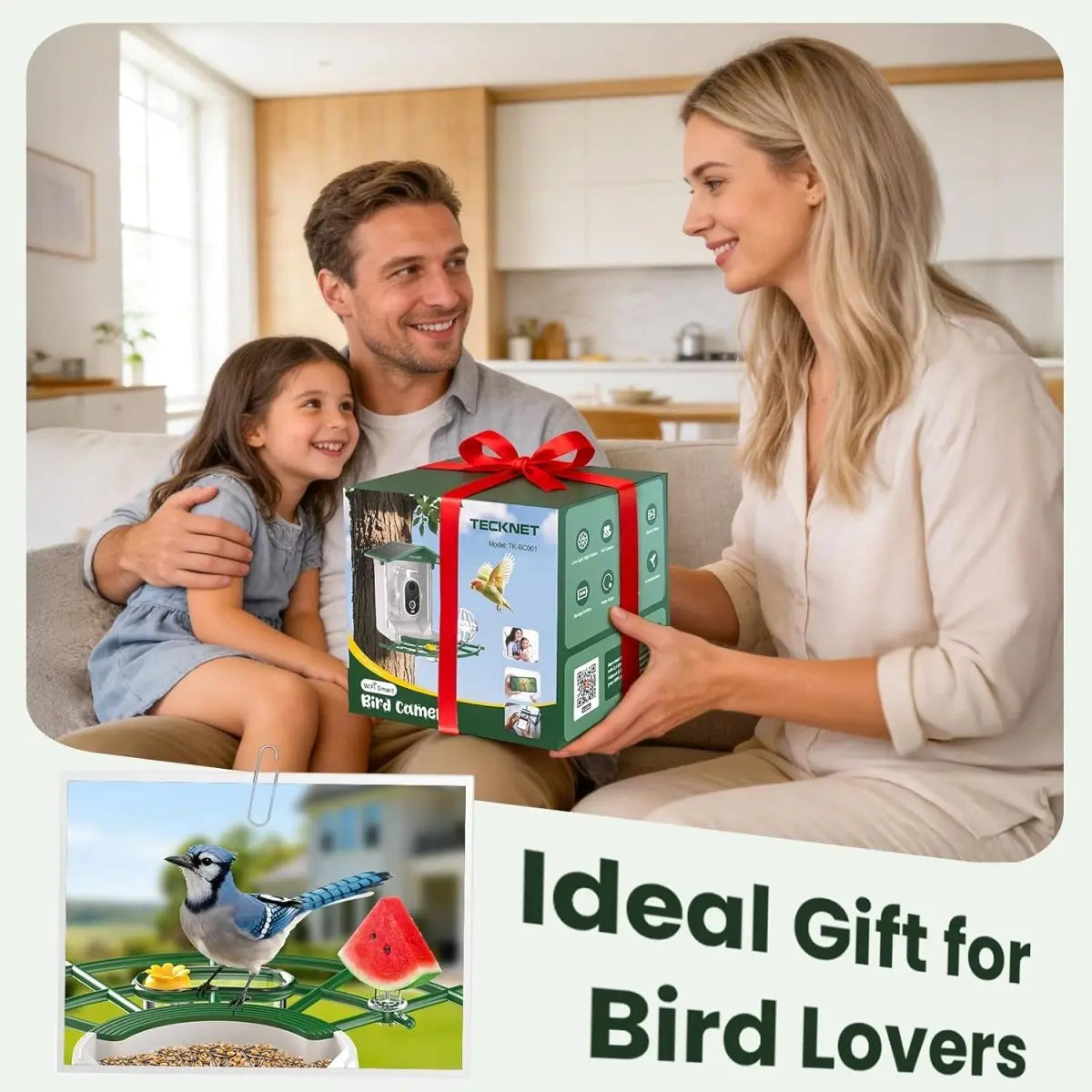 TECKNET Smart Bird Feeder with Camera