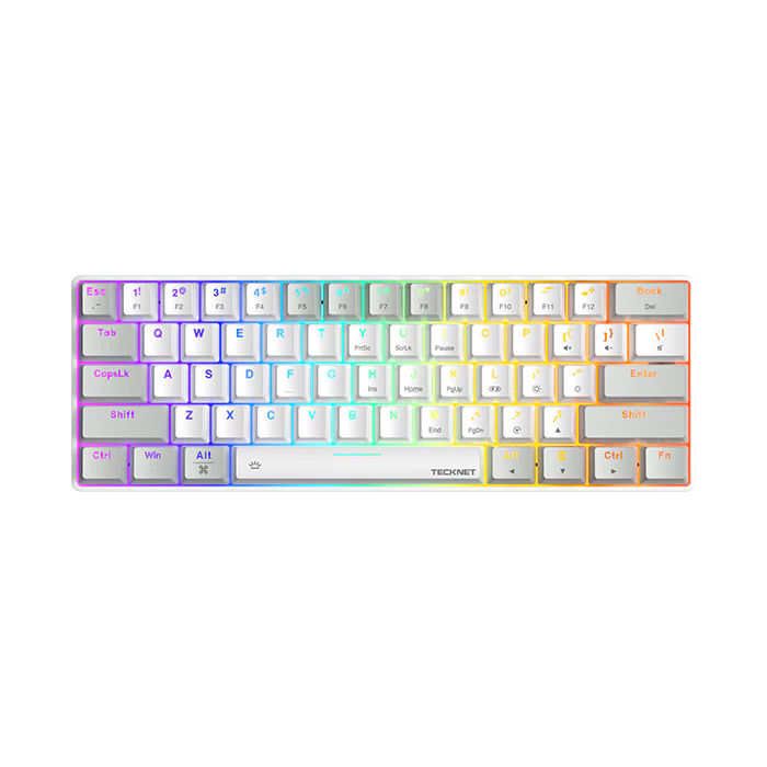 TECKNET 60% Mechanical Gaming Keyboard, Ultra-Compact Wired RGB Backlit Keyboard,TK-KB012