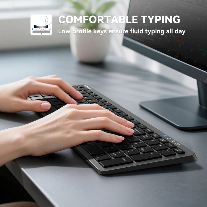 TeckNet Slim Wireless Bluetooth Keyboard, Numeric Pad, TK-KB041