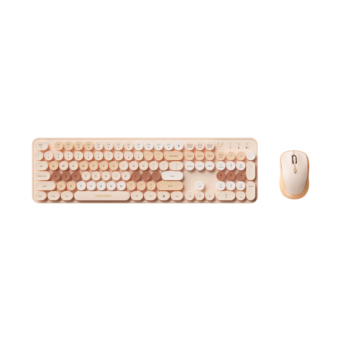 TECKNET Colorful Wireless Keyboard and Mouse Combo TK-KB044