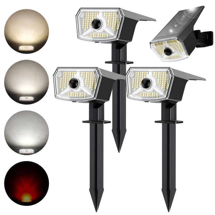 TECKNET 108 LED Outdoor Solar Spot Lights (4-Pack/6-Pack)TK-SL041