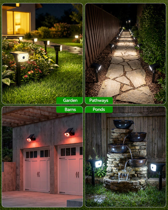 TECKNET 108 LED Outdoor Solar Spot Lights (4-Pack/6-Pack)TK-SL041