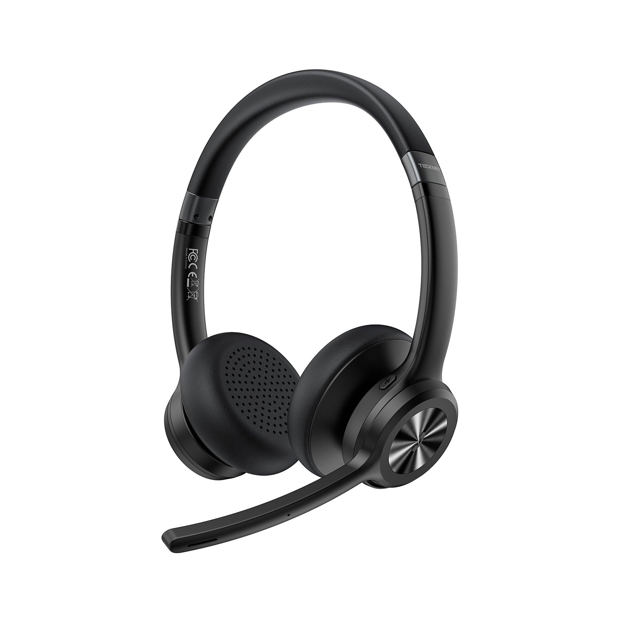 TECKNET Bluetooth Headphones with AI Noise Cancelling Microphone
