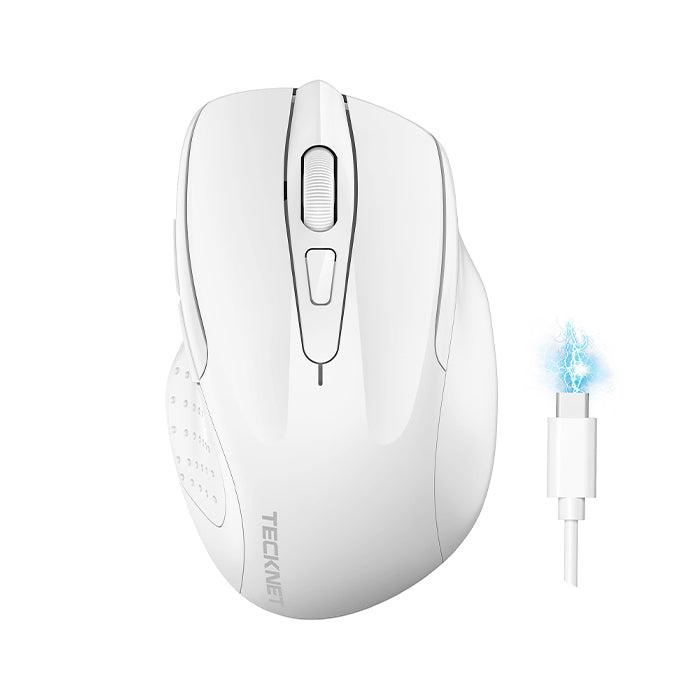TECKNET Wireless Mouse Rechargeable 4800 DPI Silent Mouse 8 Buttons Bluetooth Mouse