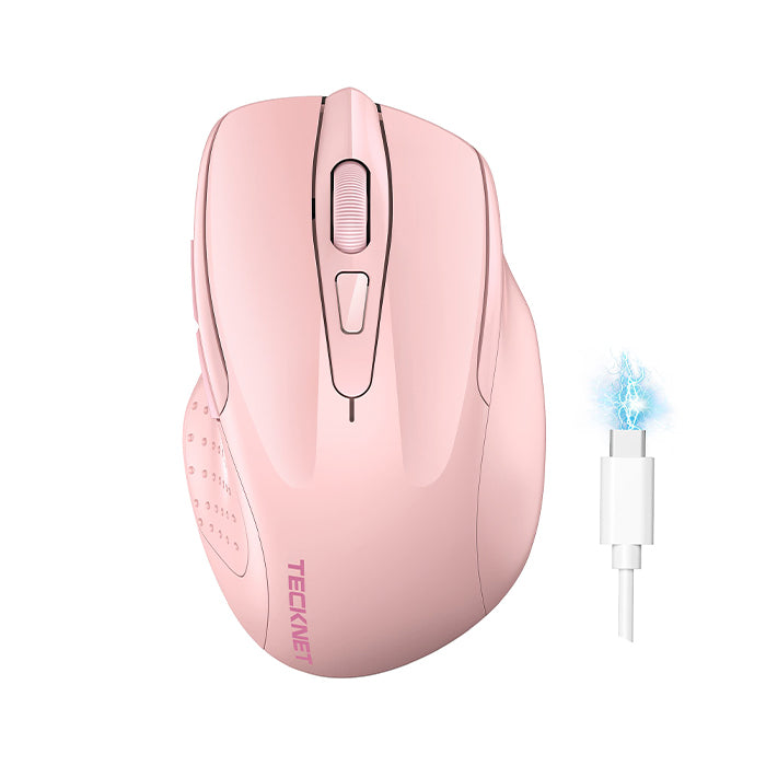 TECKNET Wireless Mouse Rechargeable 4800 DPI Silent Mouse 8 Buttons Bluetooth Mouse