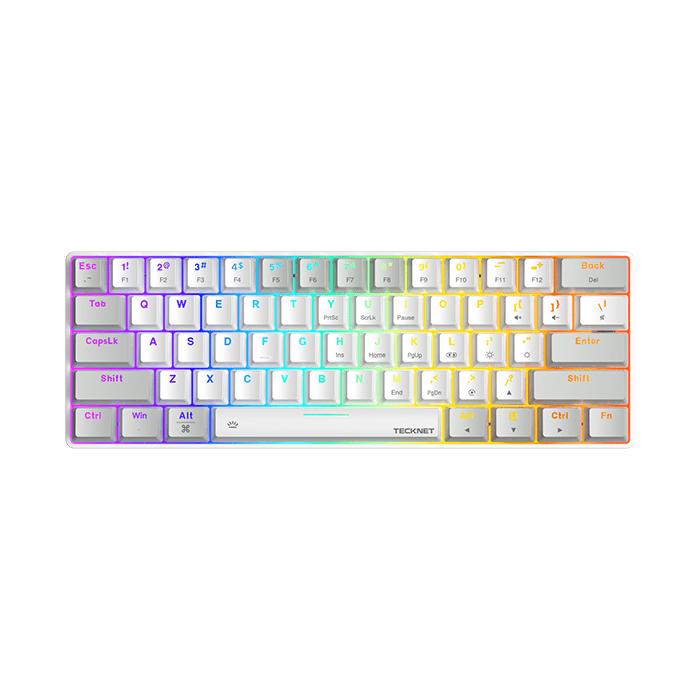 TECKNETTECKNET 60% Mechanical Gaming Keyboard, Ultra - Compact Wired RGB Backlit Keyboard
