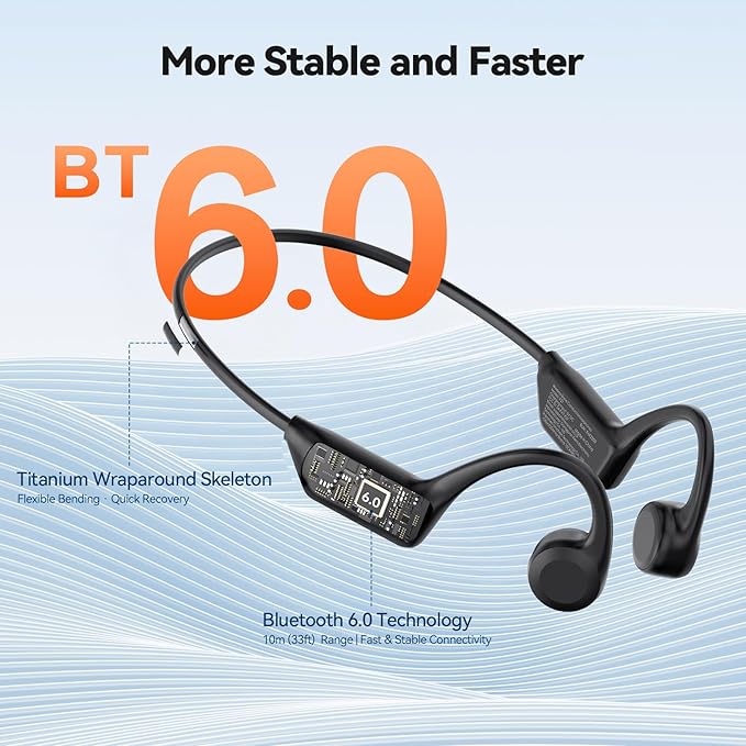 TECKNETTECKNET Bone Conduction Bluetooth 6.0 Open Ear Wireless Headphones