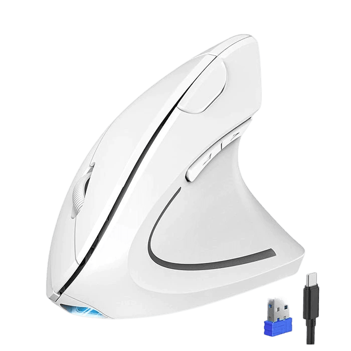TECKNETTECKNET Ergonomic Mouse, Rechargeable 2.4G+Bluetooth Vertical Mice 6 DPI Adjustable