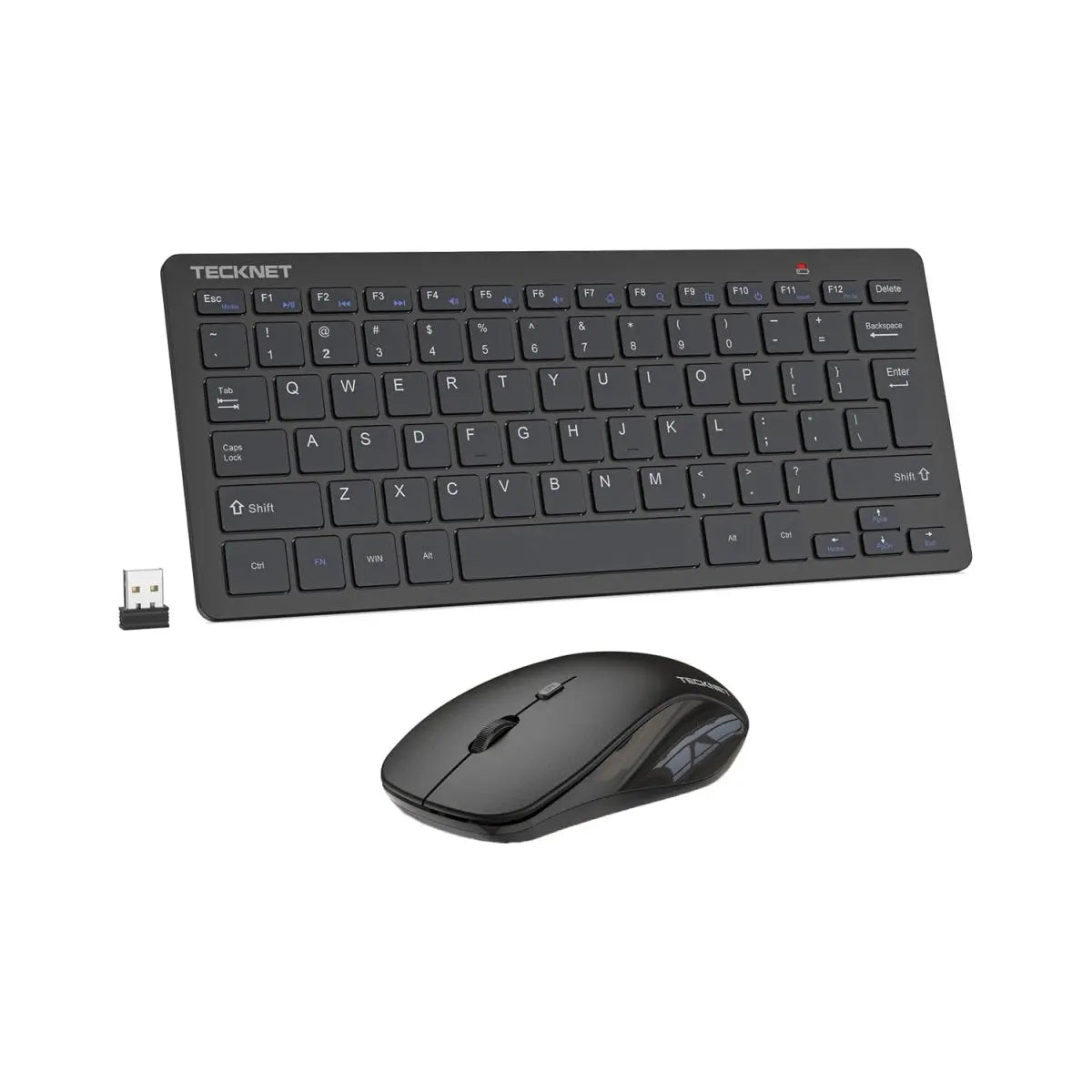 TECKNET X315 mini 2.4GHz wireless keyboard mouse combo ultra‑slim travel‑friendly office kit