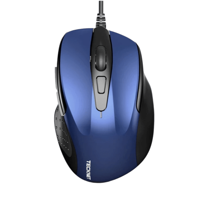 TECKNETTECKNET USB Wired Mouse, 6 - Button Corded Mouse with 4 Adjustable DPI