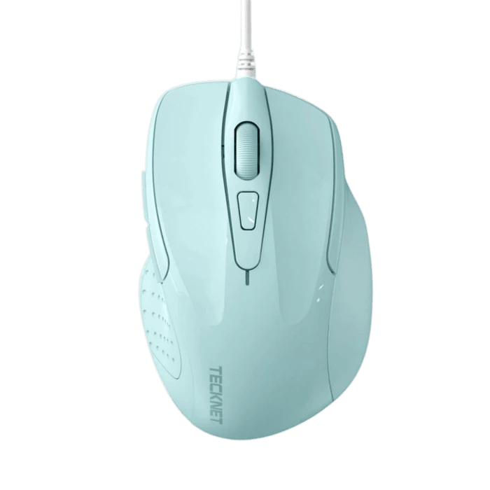 TECKNETTECKNET USB Wired Mouse, 6 - Button Corded Mouse with 4 Adjustable DPI