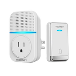 TECKNET Waterproof No Battery Needed Wireless Doorbell Chimes